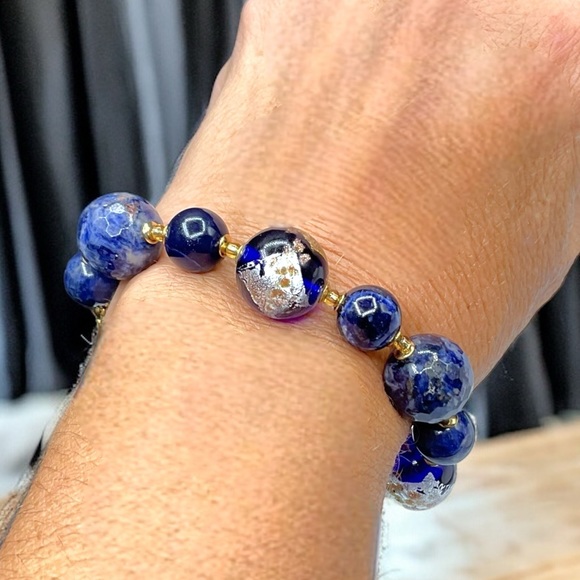🌺Zecchin Lapis & Murano Glass Bracelet - Picture 9 of 11